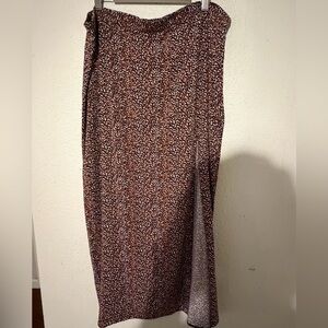 ASOS Brown and White Patterned Maxi Skirt